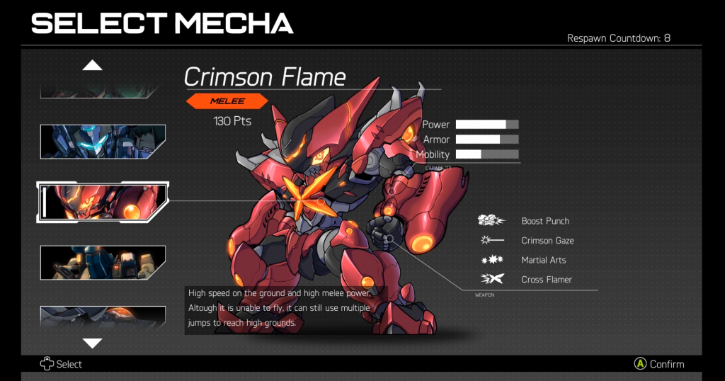hardcore mecha crimson flame